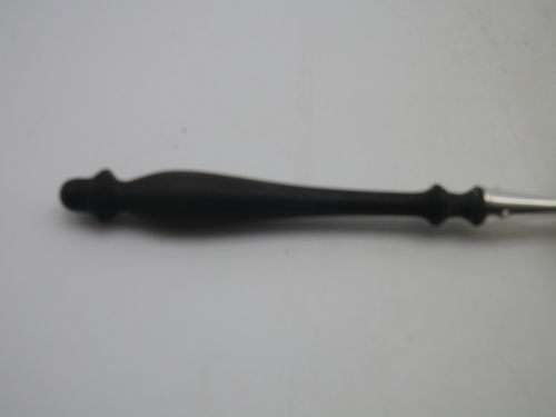 ANTIQUE HALLMARKED SILVER TEA STRAINER, Wooden handle  Birmingham 1906 Henry Clifford Davis  18.5 cm