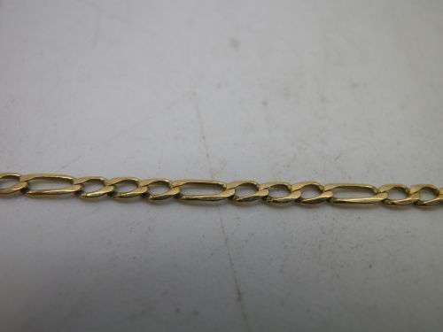 9ct yellow gold fancy link bracelet.  19.5 cm long  Approx 1 grms