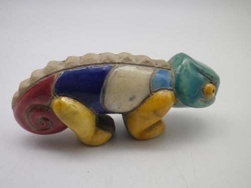 CHAMELEON!! RAKU POTTERY, Proudly South African ceramics 11.5 x 5cm
