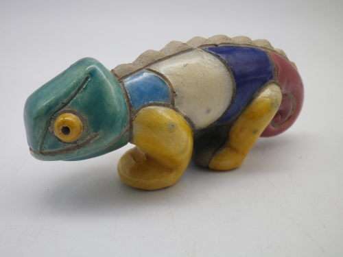 CHAMELEON!! RAKU POTTERY, Proudly South African ceramics 11.5 x 5cm
