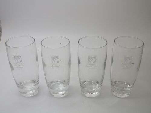 Four Quality Luigi Bormiolli ITALY `Light and Music` Mystery boxed glasses. 9cm tall
