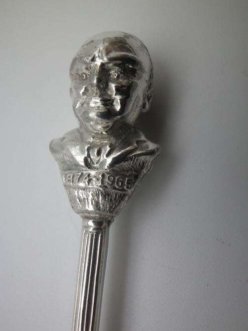 WINSTON CHURCHILL Commemorative (1874-1965) Silver Plated teaspoon. Rare