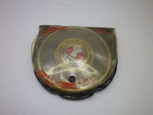 Vintage Chesterman, Sheffield England Metal 100 foot Metal TAPE MEASUREin plastic case