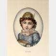 Children of the SEASONS, 4 Framed Portrait Lithographs, Italy   39x28.5cm BEAUTIFUL