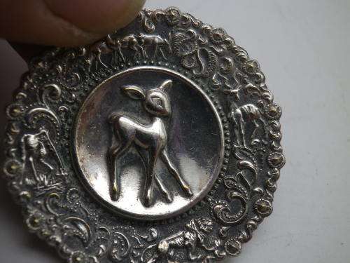 FOR LINDA ONLY  PLEASE!! SIMBA SILVER Buck PIN BROOCH. REG number 130/59