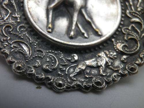 FOR LINDA ONLY  PLEASE!! SIMBA SILVER Buck PIN BROOCH. REG number 130/59