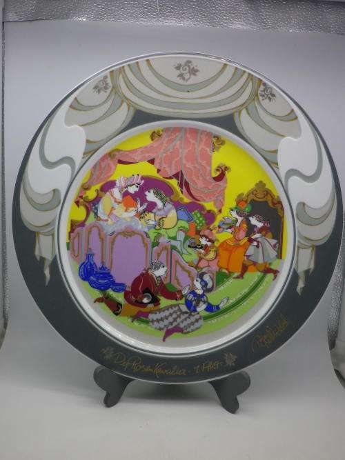 Huge BJORN WIINBLAD Rosenthal Germany Ltd Edition Porcelain Display plate DER ROSENKAVALIER ACTI