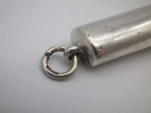 Antique STERLING SILVER Small Chatelaine cheroot or cigar case. Birmingham, 1902 5 cm