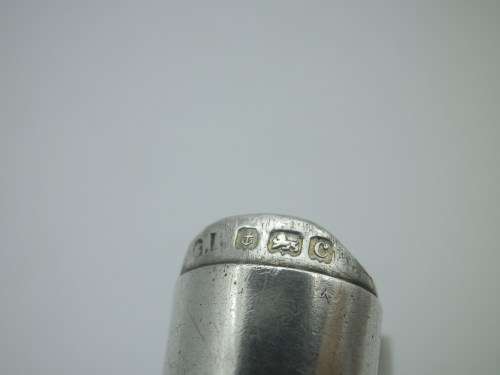 Antique STERLING SILVER Small Chatelaine cheroot or cigar case. Birmingham, 1902 5 cm