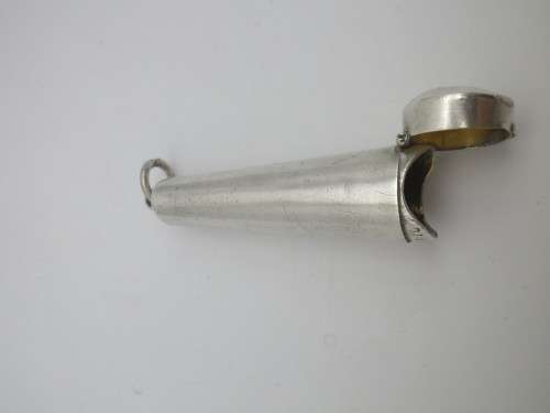 Antique STERLING SILVER Small Chatelaine cheroot or cigar case. Birmingham, 1902 5 cm