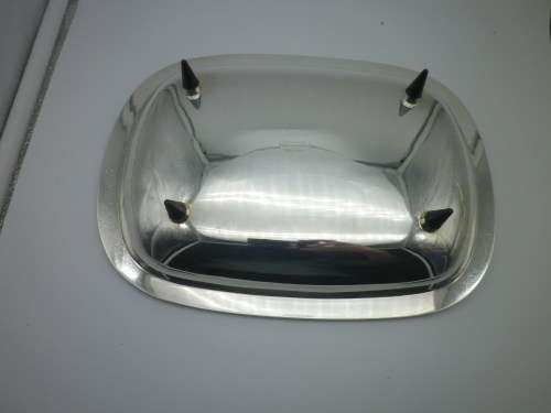 ART DECO EPNS lidded serving dish on four removable feet. ANGORA, ENGLAND