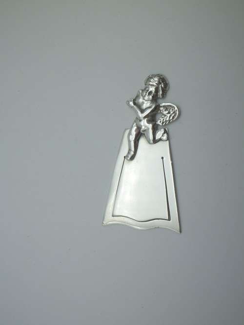 Hallmarked Sterling Silver CHERUB BookMark. 10grms. 6.4cm. Gorgeous!