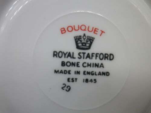 Vintage Royal Stafford Bone China Gillded Duo. `Bouquet` Pattern Excellent Condition