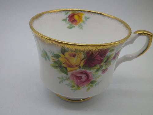 Vintage Royal Stafford Bone China Gillded Duo. `Bouquet` Pattern Excellent Condition