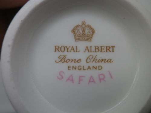 ROYAL ALBERT  SAFARI Bone China Trio. EXCELLENT CONDITION. Unusual