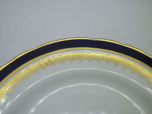 Vintage Aynsley Trio. Embassy Pattern. White, blue & Gold.