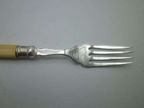 EPNS Fish Knife & Fork Vintage set with faux bone handles 12 piece. Boxed.