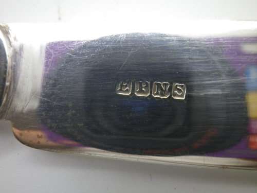 EPNS Fish Knife & Fork Vintage set with faux bone handles 12 piece. Boxed.