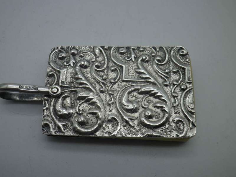 RARE Antique Chatelaine Hallmarked Silver & Ivory Dance Card. Chester, 1902, CS* SF