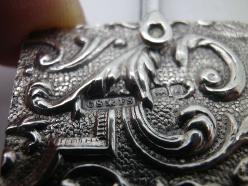 RARE Antique Chatelaine Hallmarked Silver & Ivory Dance Card. Chester, 1902, CS* SF