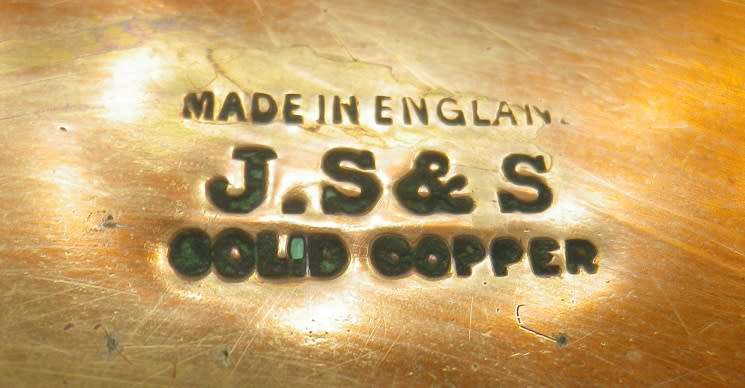 Vintage JS& S England Solid Copper Jug