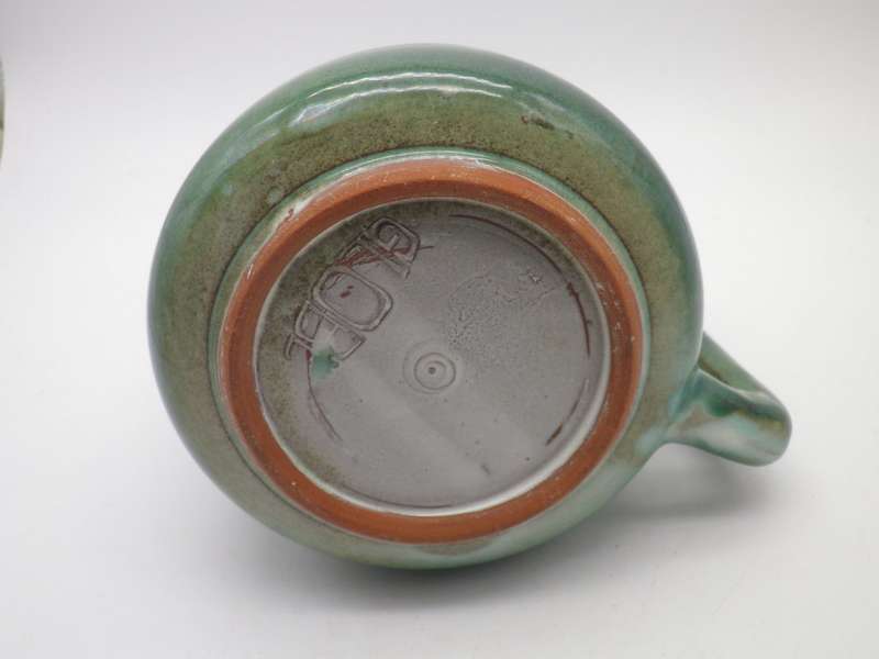 GLOBE Pottery South Africa Green Glaze Tankard.