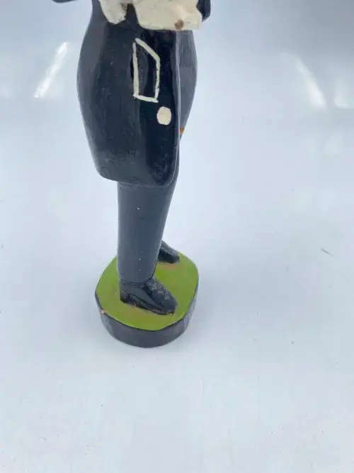 Large Carved Wood TINTIN & SNOWY Figurine. RARE!