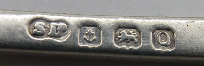 ART DECO Hallmarked Silver Coffee Spoons.  Birmingham, 1940 William Suckling Ltd 9.5cm 51 g