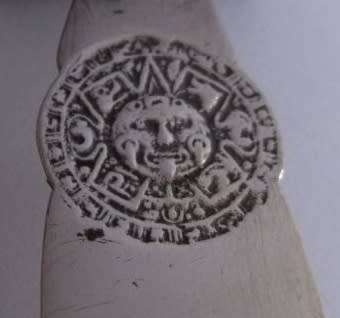 Mexican Sterling  Silver c1960s Taxco Letter opener with stone handle