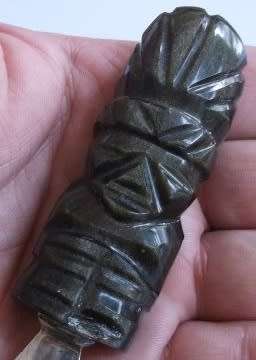 Mexican Sterling  Silver c1960s Taxco Letter opener with stone handle