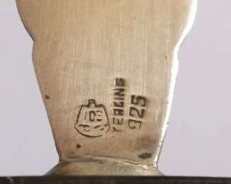 Mexican Sterling  Silver c1960s Taxco Letter opener with stone handle