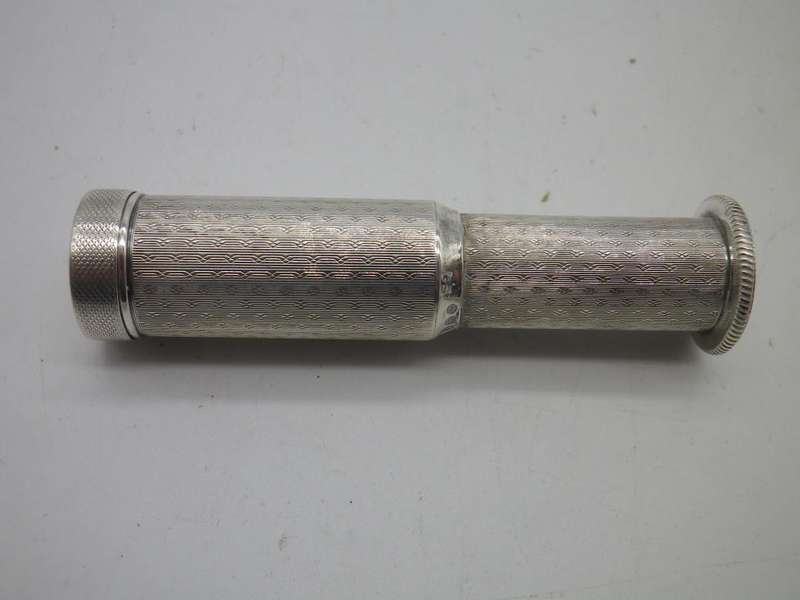 RARE Art Deco Hallmarked Sterling Silver Travelling Telescopic Powder Puff!!! George Stockwell
