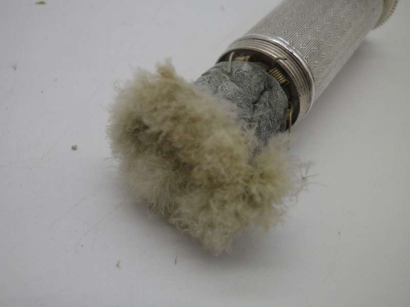RARE Art Deco Hallmarked Sterling Silver Travelling Telescopic Powder Puff!!! George Stockwell