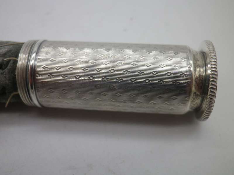 RARE Art Deco Hallmarked Sterling Silver Travelling Telescopic Powder Puff!!! George Stockwell