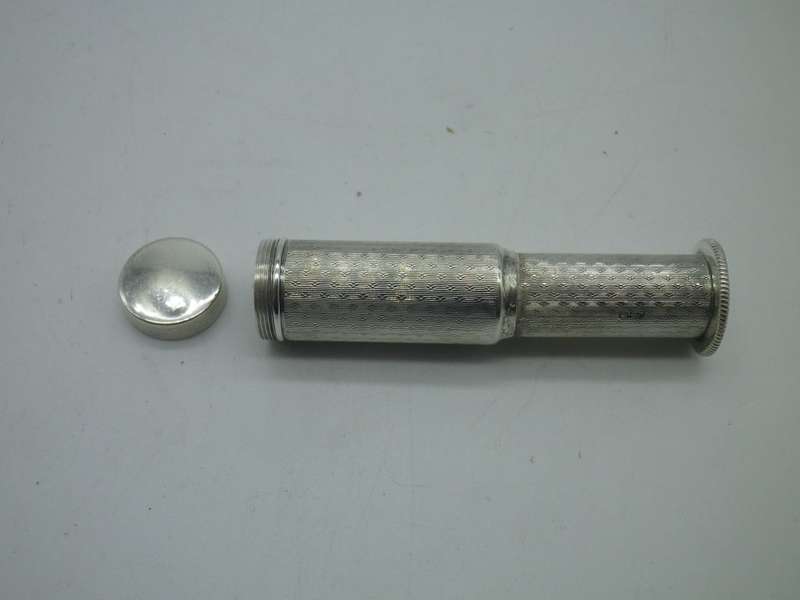 RARE Art Deco Hallmarked Sterling Silver Travelling Telescopic Powder Puff!!! George Stockwell