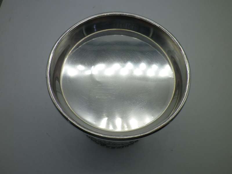 Vintage Silver plate on Copper wine bottle holder with pierced detail. Primrose Plate, England
