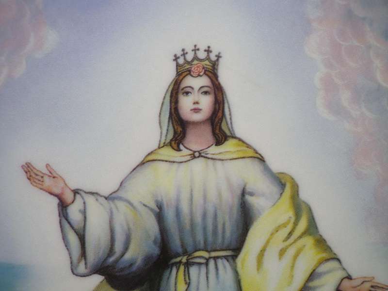OUR LADY OF SILENCE  DISPLAY PLATE. VISIONS OF MARY series. Hector Garrido BRADFORD EXCHANGE