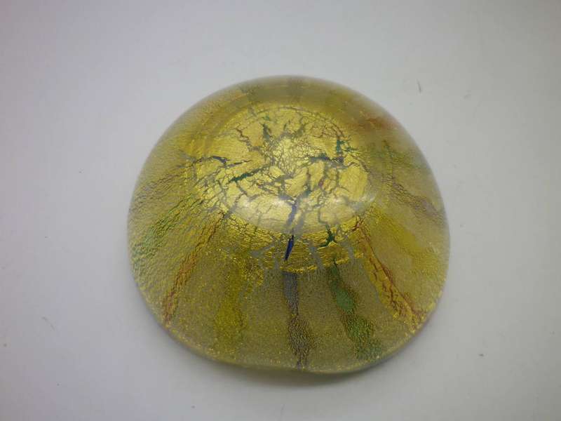Mid Century Italian Latticino & Gold Art Glass Small bowl. 11 x 5cm BEAUTIFUL!!