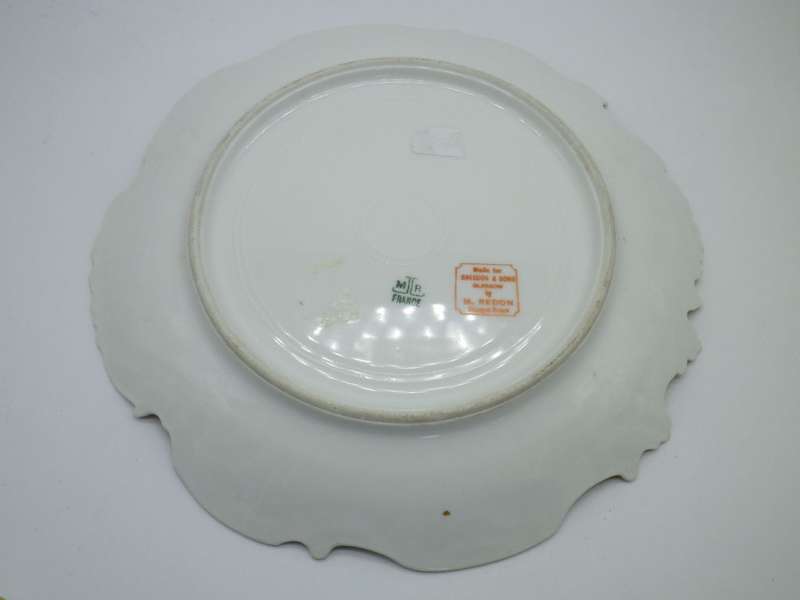 Vintage LIMOGES France BLUSHWARE Plate M Redon Made for Snedon & Song Glasgow