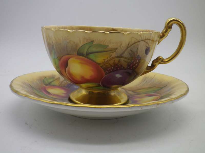 AYNSLEY  Orchard Gilded Duo England Fine Bone China. Excellent Condition