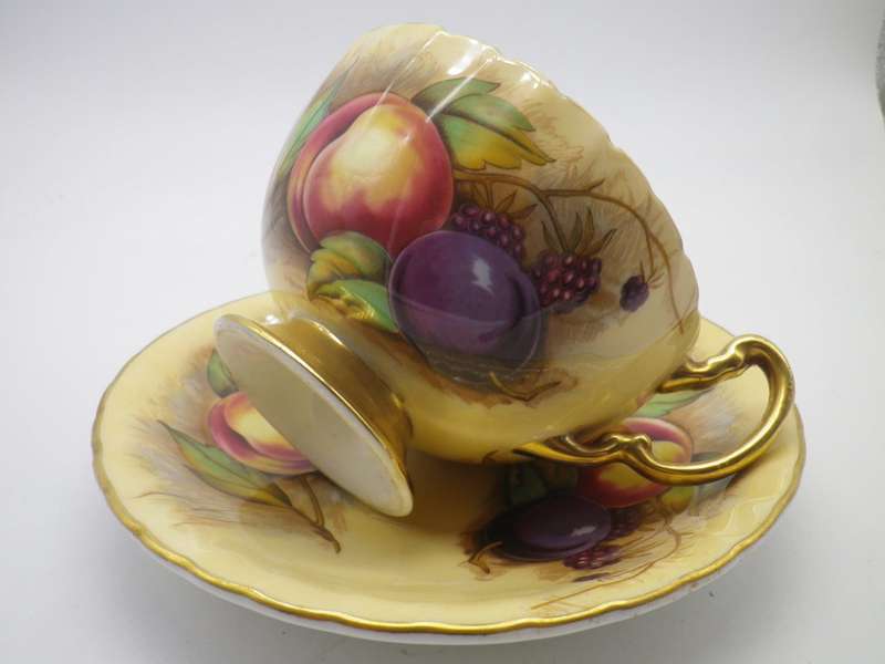 AYNSLEY  Orchard Gilded Duo England Fine Bone China. Excellent Condition
