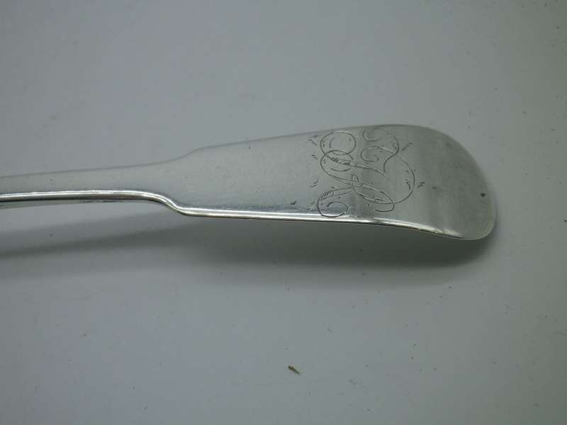 GEORGE III EXETER 1817 Large Sterling Silver Serving Spoon. Emmanuel Levy 22.5cm 60 g