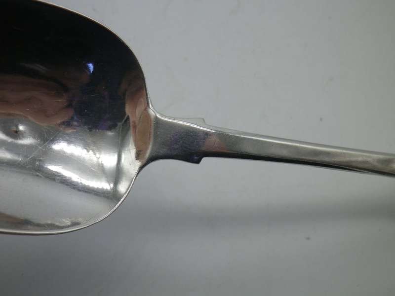 GEORGE III EXETER 1817 Large Sterling Silver Serving Spoon. Emmanuel Levy 22.5cm 60 g