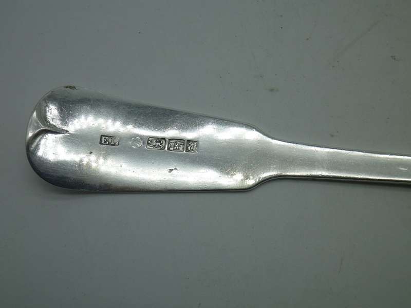 GEORGE III EXETER 1817 Large Sterling Silver Serving Spoon. Emmanuel Levy 22.5cm 60 g
