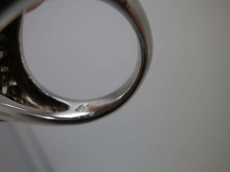 Sterling Silver & Rudelite Designer Ring. 14.9 grms Size O