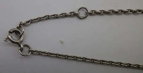 CELTIC DESIGN Sterling Silver & AMETHYST VINTAGE NECKLACE. 46cm 7g Charming & Unusual