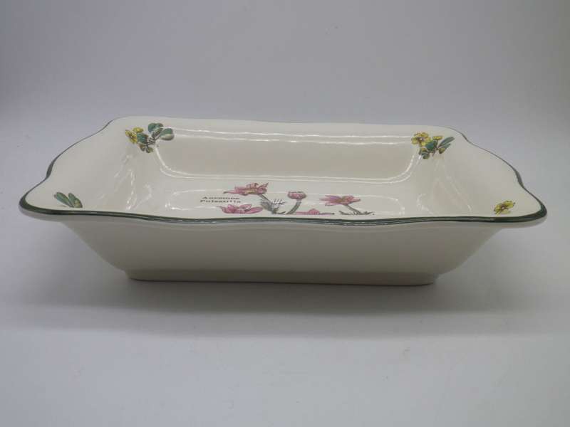Lovely Prinknash Pottery Rectangular bowl Florabunda, Gloucester England