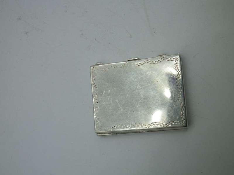 Miniature Silver Travelling Double PHOTO FRAME Hallmarked B/ham c1991 3.7x 3cm 12.6 g