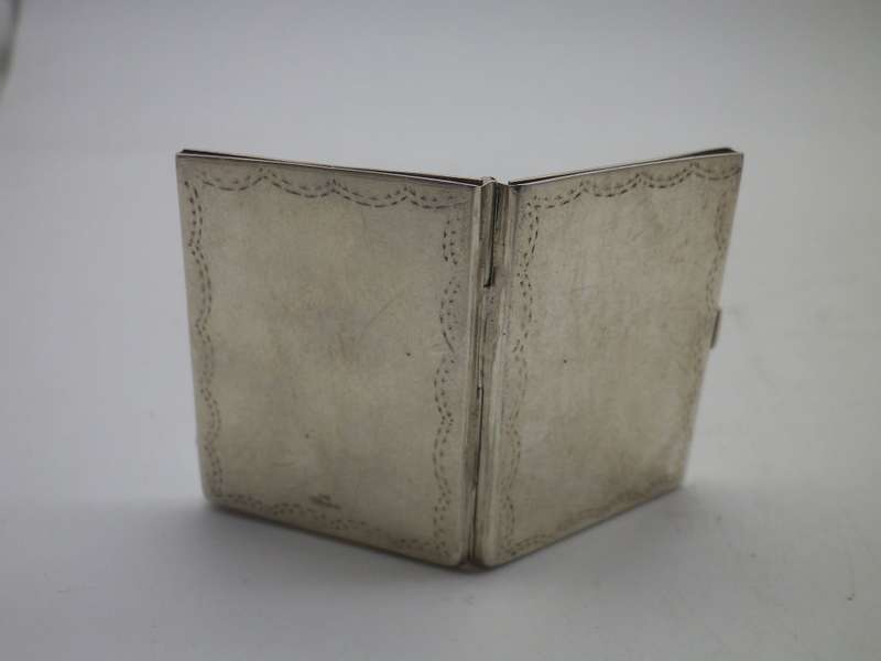 Miniature Silver Travelling Double PHOTO FRAME Hallmarked B/ham c1991 3.7x 3cm 12.6 g