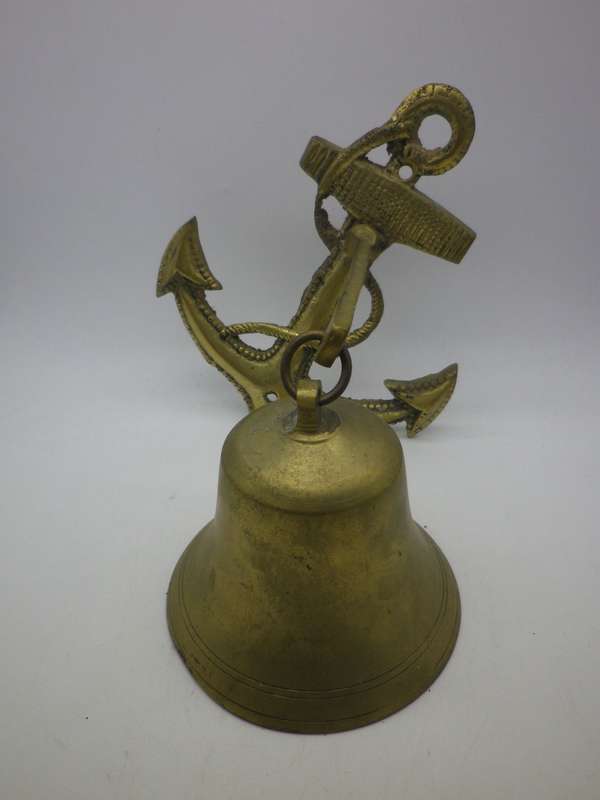 Brass Nautical Theme wall mounted Bell. Clanger present & works well